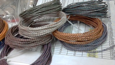 18ft coil FACTORY TWISTED PAIR Western Electric 22ga CLOTH over