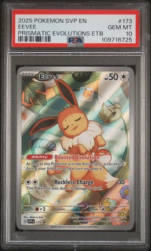 PSA 10 Eevee 173 Pokemon Svp En SV Black Star Promo 2025 Prismatic Evolutions Et