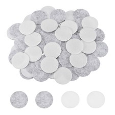 200 Pcs Adhesive Felt Circles 38mm 1-1/2" Circle Stickers Light Gray/White