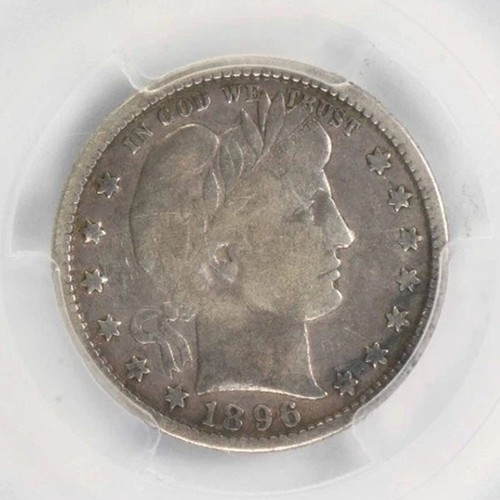 1896-S Liberty Head Quarter, Better Date San Francisco Mint Issue Fine Condition