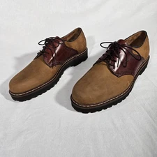 RARE Vintage 1985 TOMMY HILFIGUER Old Stock Brown Leather Oxford Shoes Men's 12M