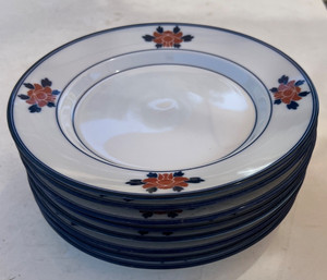 VINTAGE DANSK JAPAN “CAFE LOU” PATTERN SALAD PLATES SETOF 8