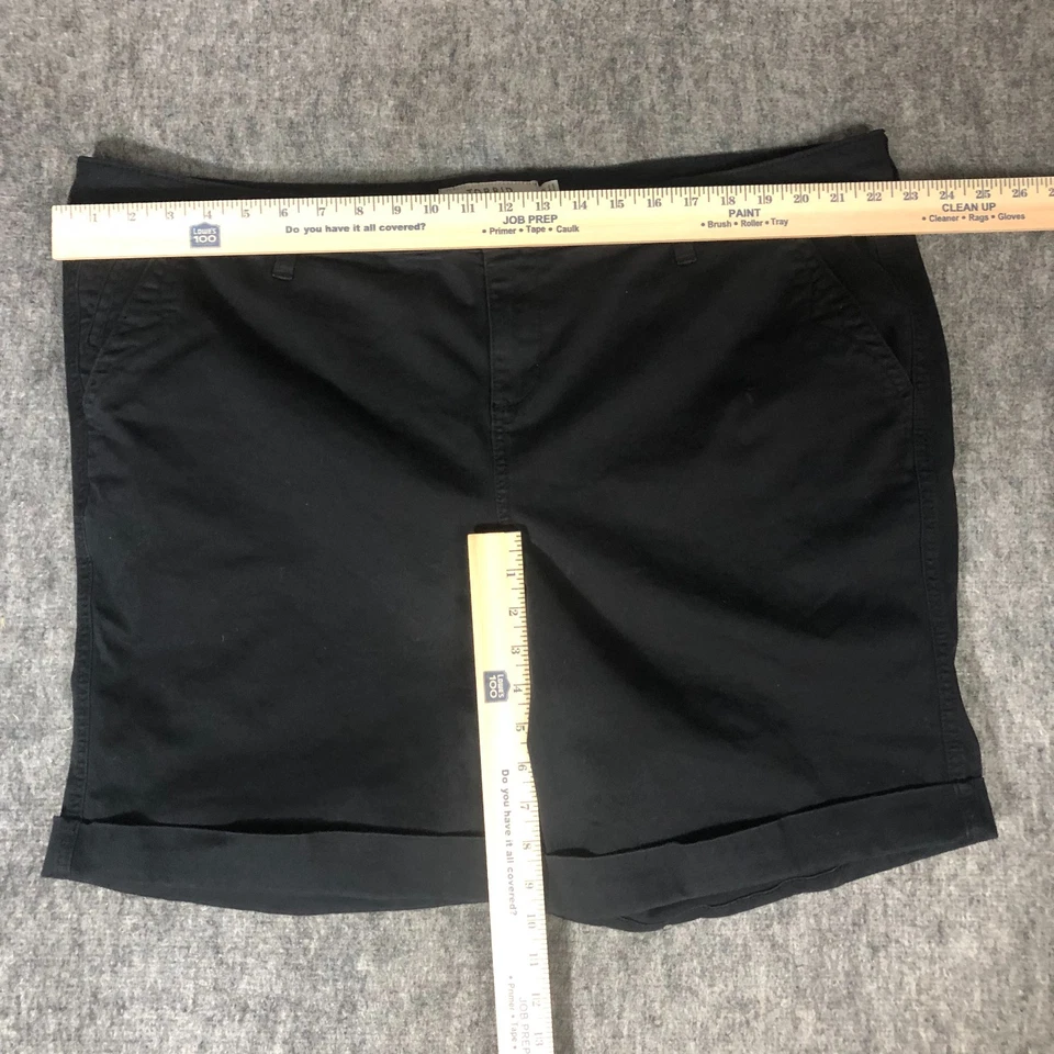 Pantalones Cortos Torrid Mujer Talla 22 Negro Chino Cremallera Cierre Botón 4 Bolsillos Foto 2 de 4