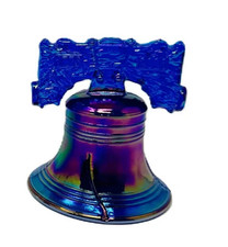 Liberty Bell Cobalt Blue Carnival Glass 250 Year Celebration