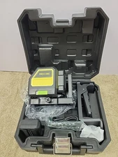 Firecore Professional Green Cross Line Laser, 130ft With Receiver Self-Leveling