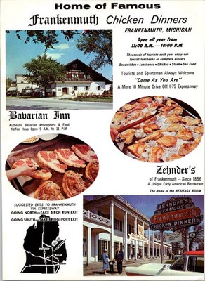 Home of Famous Frankenmuth Chicken Dinners Frankenmuth MI 1965 MI Ad TC28