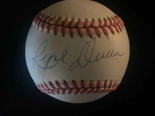 "RYNE DUREN" - NEW YORK YANKEE GREAT - AUTOGRAPHED BASEBALL  W/CUBE - EXC