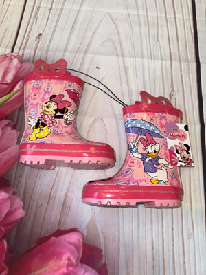 Disney Junior Minnie Mouse Toddler Girls Rain Boots Size 5/6