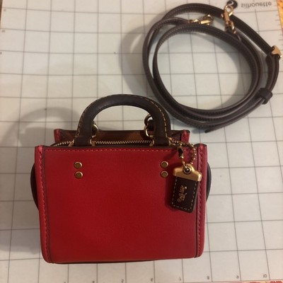 RARE limited Edition Coach Rogue 12 MINI top handle bag in color block