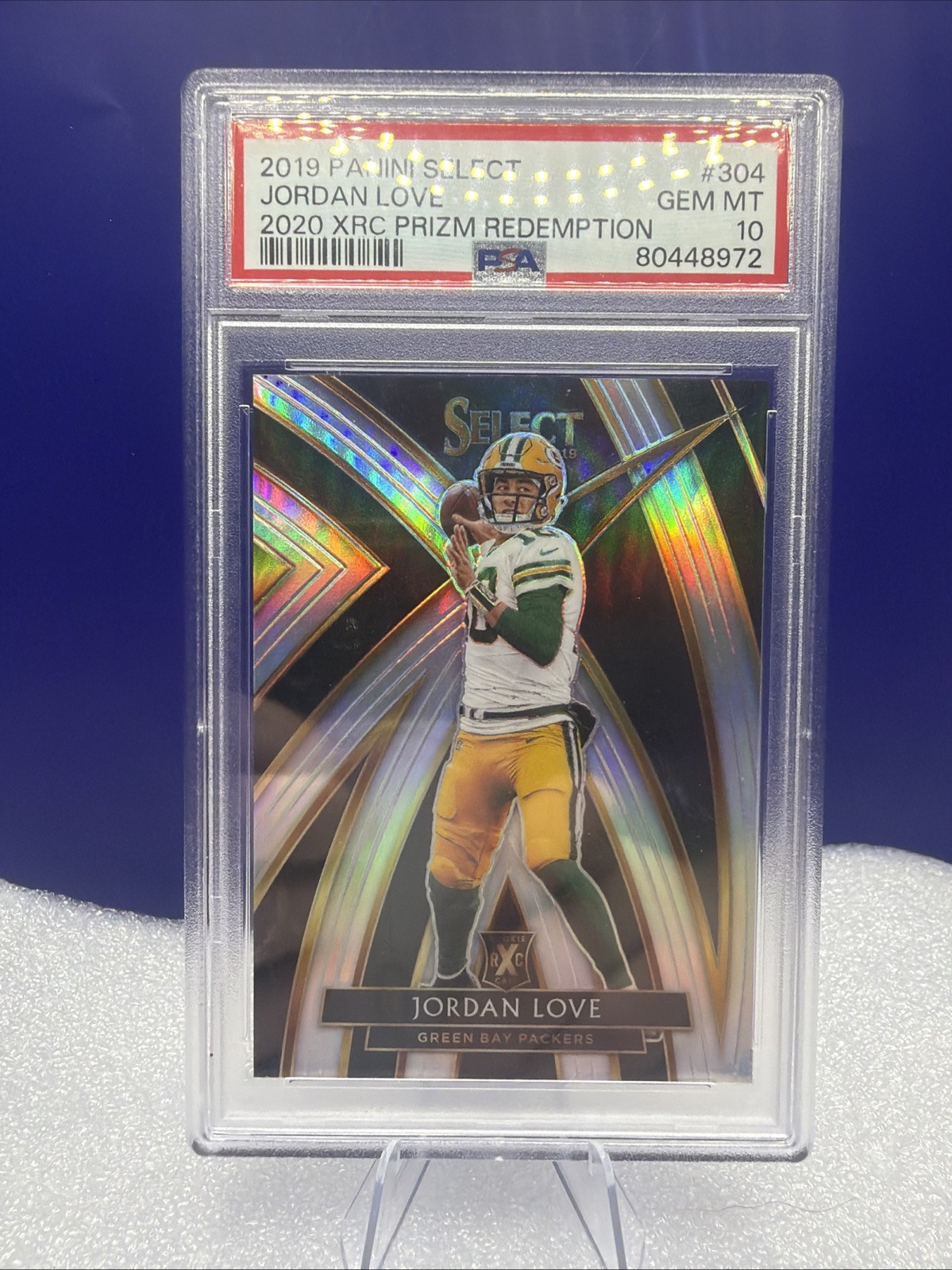 2019 Panini Select - 2020 Xrc Prizm Redemption Jordan Love #304 (RC) PSA 10 Silv