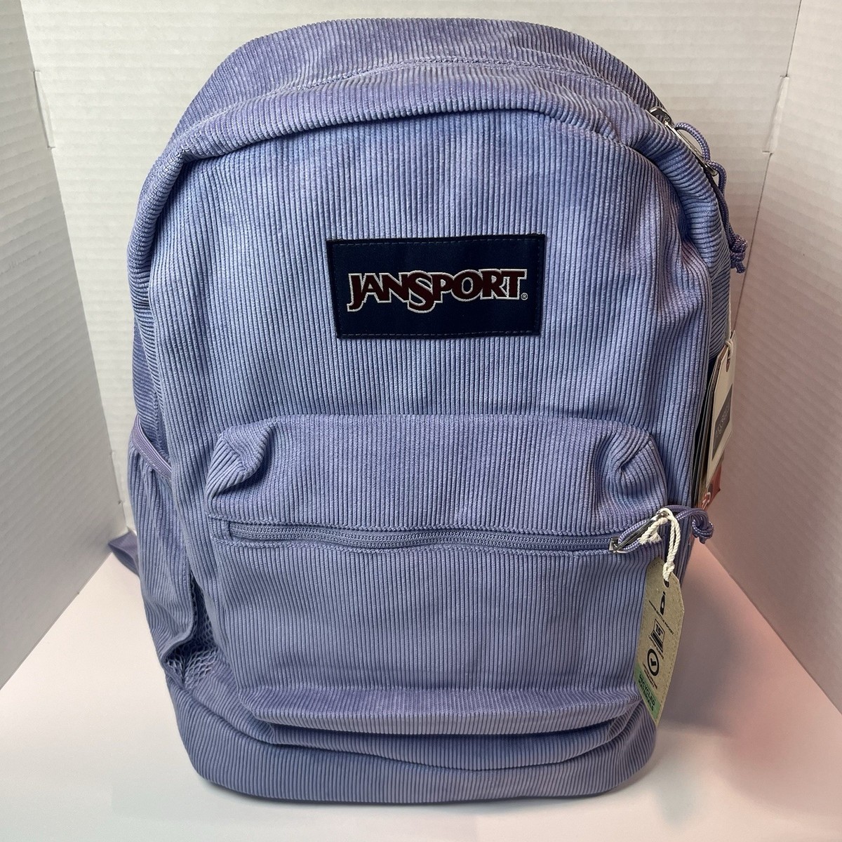JanSport Cross Town Plus Remix Corduroy Backpack Lavender Ash NWT