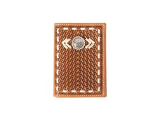Nocona Western Wallet Mens Trifold Rawhide Laced Concho Tan N500044808