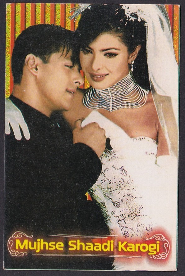 Postal vintage de Bollywood SALMAN KHAN (Mujhse shaadi karogi)