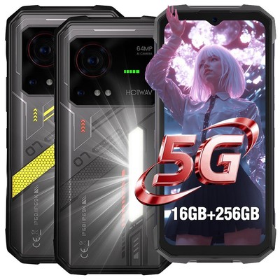 HOTWAV Hyper 7S 5G Outdoor Smartphone 10800mAh 16GB+256GB Android 15 Handy NFC