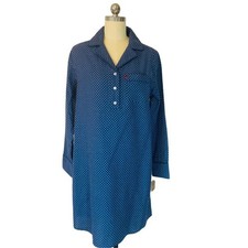 Levi's x Target Chambray Dot Woven Sleep Shirt Shirtdress Blue LS sz S NWT!