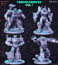Disguised Robots Tabletop RPG Miniature 3D Printed Resin Unpainted Fantasy