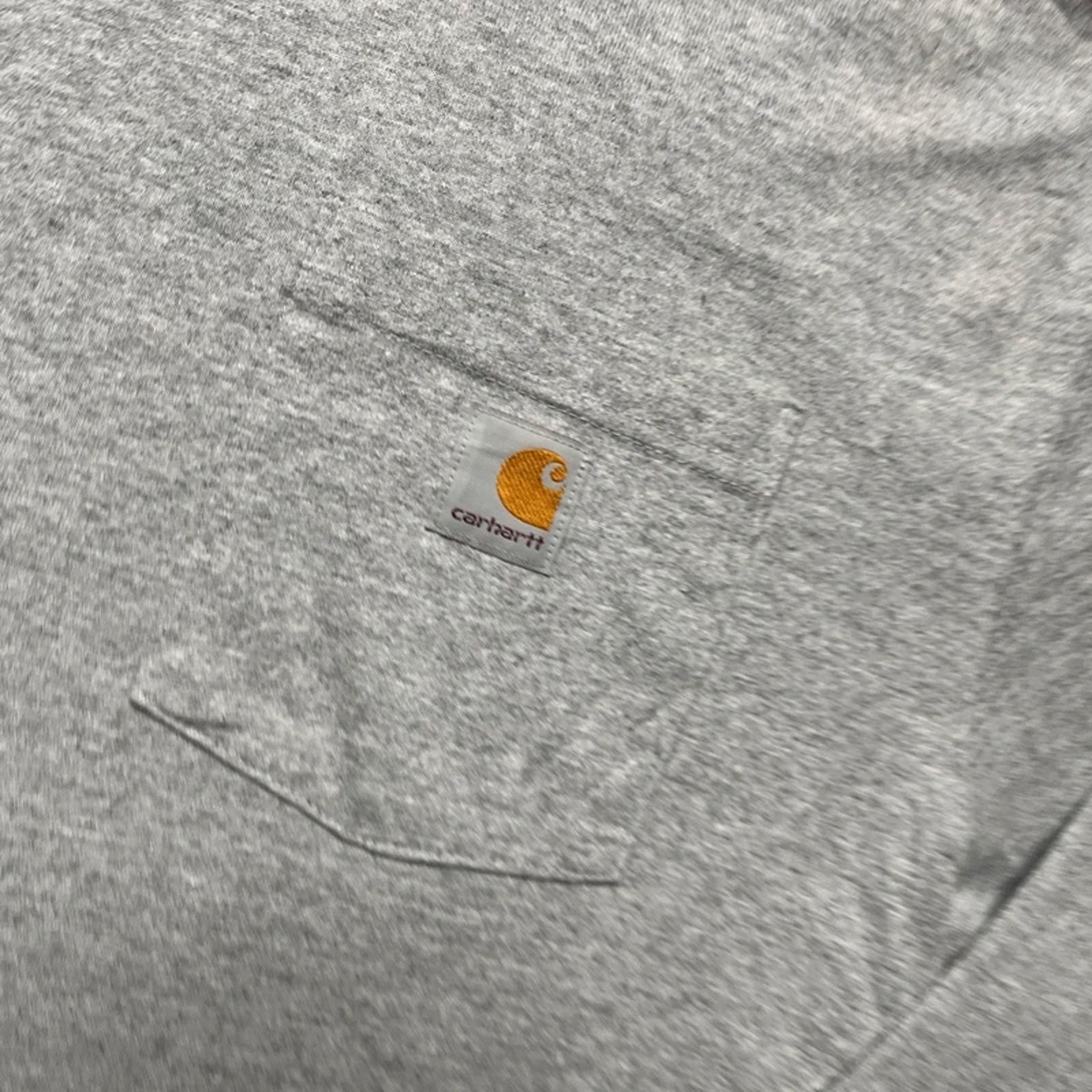 Vintage Carhartt Men’s Grey Long Sleeve T-shirt | XL image 2