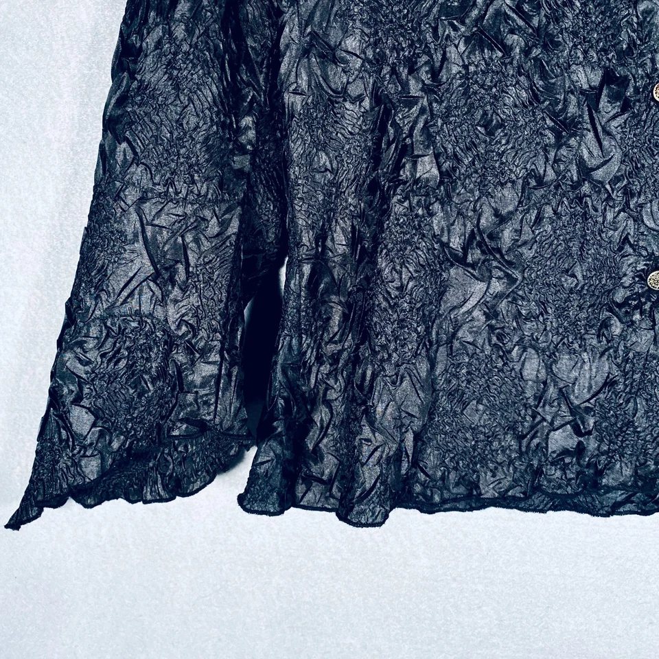 Top Pretty Angel para mujer M negro mezcla de seda con botones caprichoso gótico y2k Foto 3 de 4