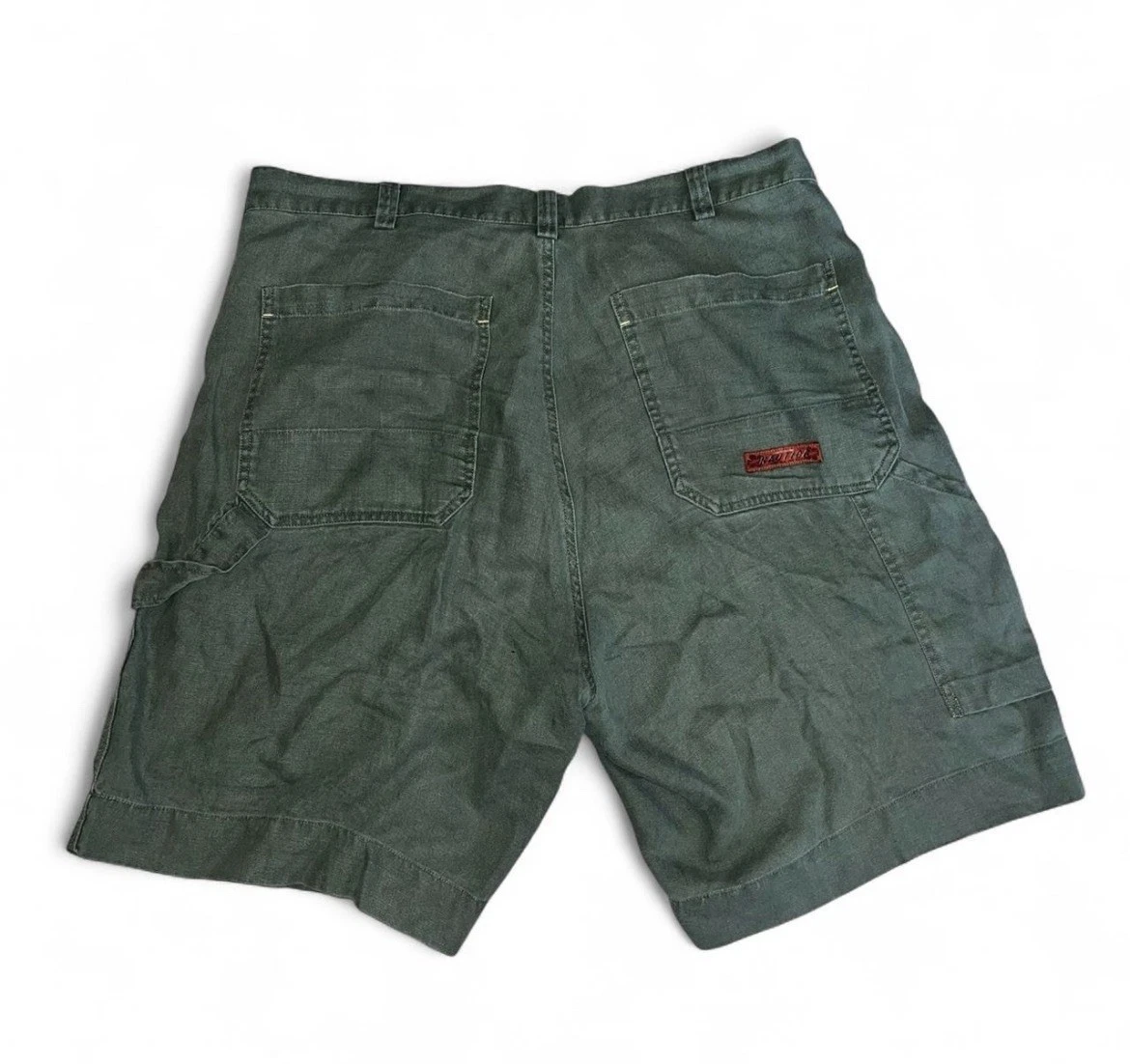 Nautica Green Linen Cargo Shorts Men’s Size 38 Lightweight Summer Shorts