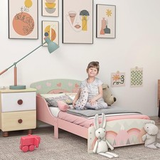 Image of ZONEKIZ Toddler Bed Frame, Kids Bedroom Furniture for Ages 3-6 Years, 77 x 143 x