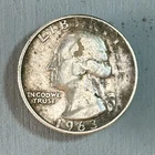 1963-D 90% Silver Washington Quarter US Mint Denver , Xtra Fine