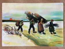 Vincent van Gogh Drawing (Handmade) Very well preserved antique paper