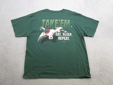 VTG Y2K Buck Wear Hunt Eat Sleep Repeat Duck Graphic Shirt Size XL USA Made NEW