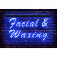 Facial Waxing Beauty Salon Shop Dual Color Two Tone illuminated Neon Sign