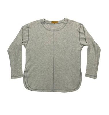 Vintage Lancel Paris Long Sleeve Top Blouse shirt Gray Women size M