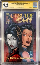 Cyblade/Shi #1 - CGC SS 9.2 Signed in Gold by Billy Tucci - 1st App Witchblade!