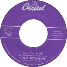 Hank Thompson and His Brazos Valley Boys, Li'l Liza Jane / How Do You Hold A Mem