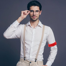 8pcs 20s Sleeve Garters for Men, Red Arm Garters for Men, Great Gatsby Access...