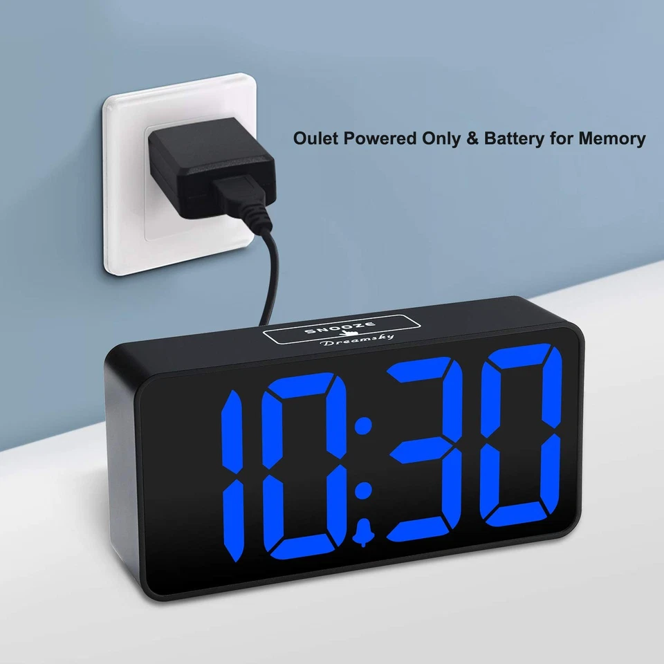 Dreamsky Reloj Despertador Digital Compacto con Puerto USB para Carga, 0-100% Foto 2 de 4