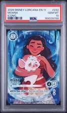 PSA 10 GEM MINT Disney Lorcana Moana Curious Explorer Iconic Winterspell 242