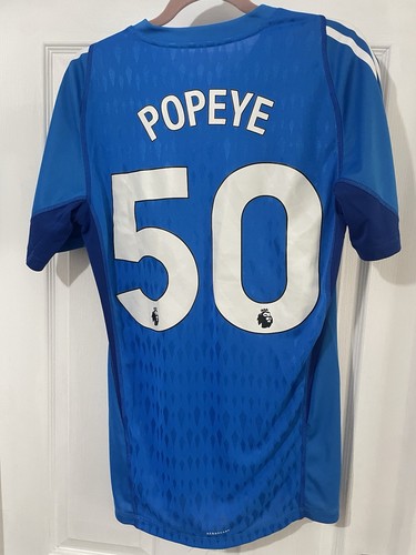 2023/24 Blue Arsenal Goal Keeper Shirt Size L Player 50 popeye on back fab cond - Picture 8 of 14