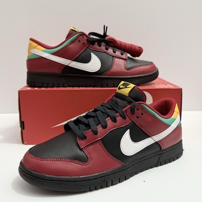 Men's Size 11 - Nike Dunk Low Biker Tattoos Black White Gym Red FZ3057-001
