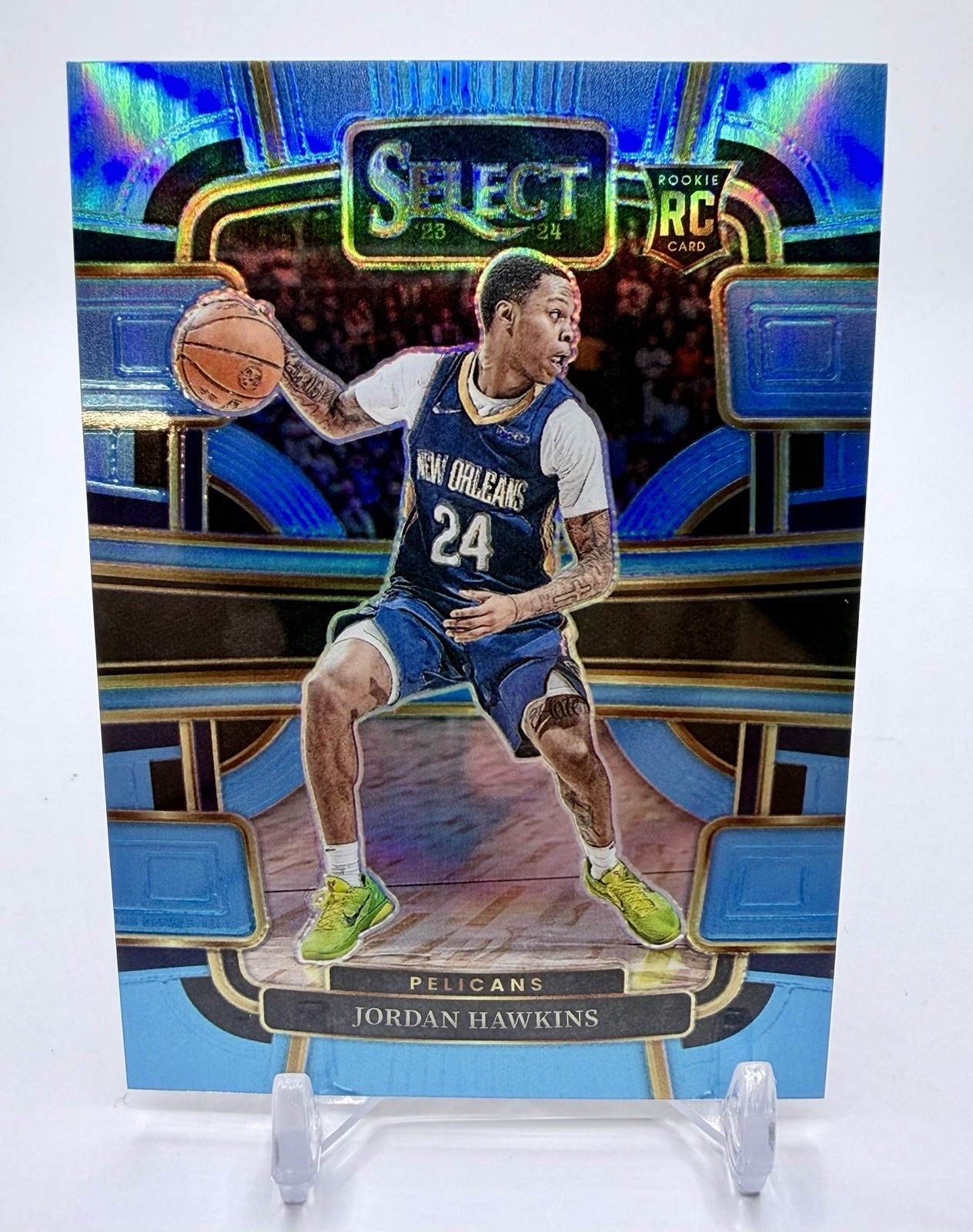 JORDAN HAWKINS 2023-24 SELECT CONCOURSE ROOKIE LIGHT BLUE PRIZM RC /299 PELICANS