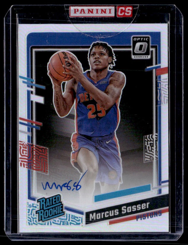 Marcus Sasser 2023-24 Donruss Optic Holo Auto #258 Detroit Pistons