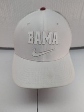 Nike Alabama Crimson Tide White/ White M/L Dri-fit Rise Cap