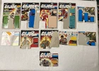 1984 Vintage GI Joe Cobra Lot Figure Duke Jinx File Card and Package Art Cut