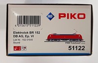 Piko 51122 H0 Dc BR152 E-Lok Ep. Vi Db Ag Sound