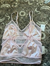 2 x Auden size large light pink bras lace bralettes