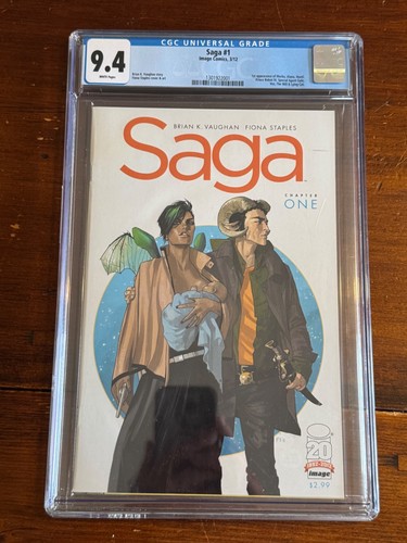 SAGA #1 CGC 9.4 Image Comics-1st Print-Beautiful Book & Case-FAST SHIPPING