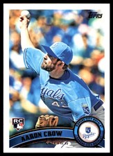 Aaron Crow 2011 Topps #633 Royals MLB READ FREE SHIPPING AutographDen