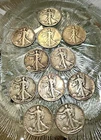 LOT of 11 Walking Liberty Half Dollars 90% Silver 1939-1945 San Francisco Denver