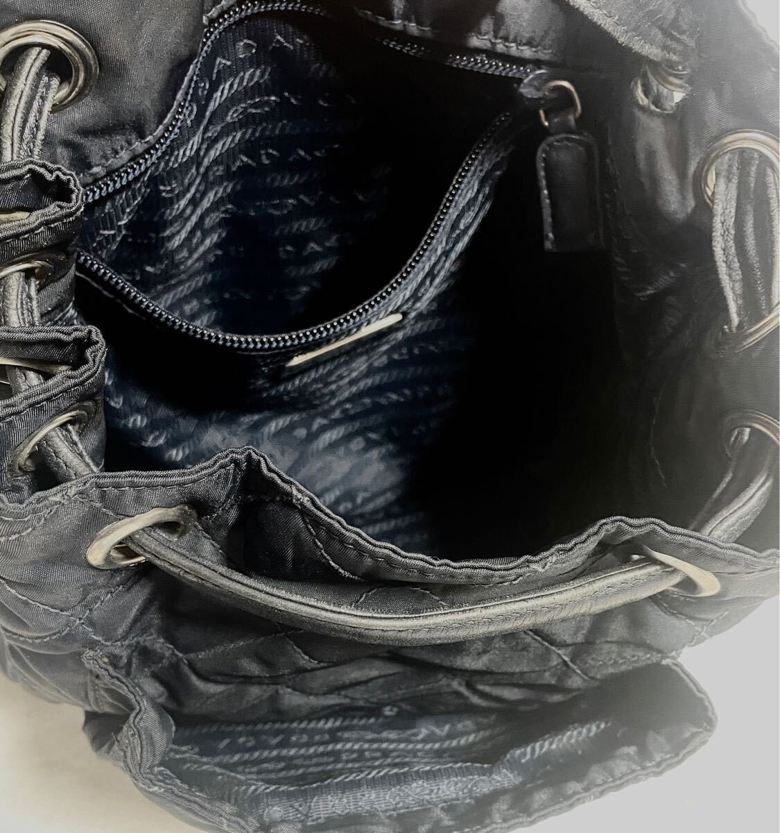 Excellent condition rare PRADA triangular nylon q… - image 8