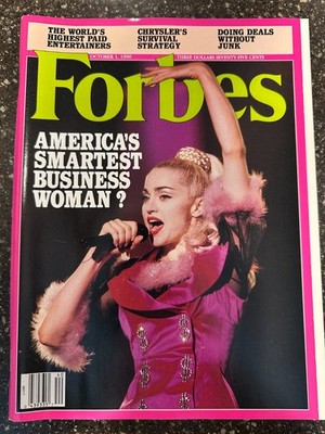 Vintage October 1st 1990 Forbes Magazine Madonna Cover
