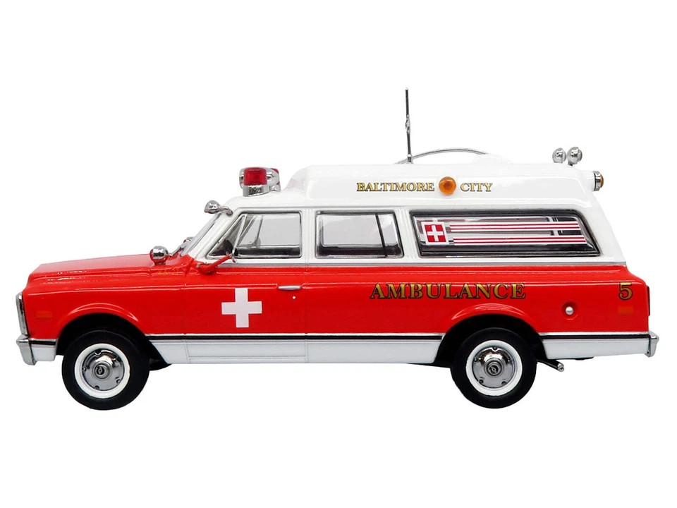 1969 Chevrolet C-10 Ambulance "Baltimore City Fire Department" White and Red "5 - Image 2 of 4