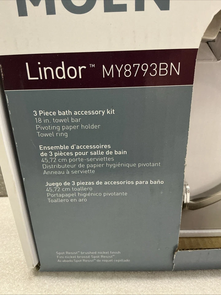 Kit de accesorio de baño Moen - plateado, 3 piezas Foto 2 de 3