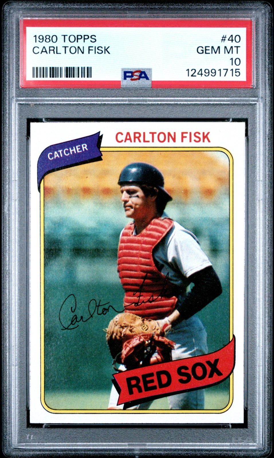 1980 Topps Baseball Carlton Fisk #40 PSA 10